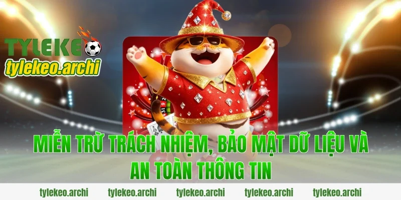 Miễn trừ trách nhiệm, bảo mật dữ liệu và an toàn thông tin
